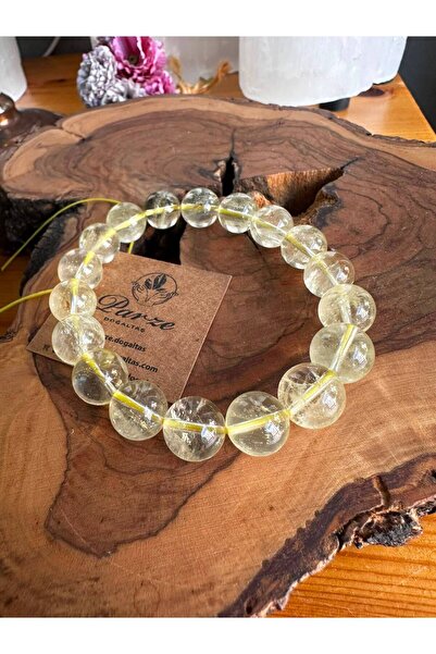 parze doğaltaş Lemon Quartz Natural Stone 10 mm Bracelet