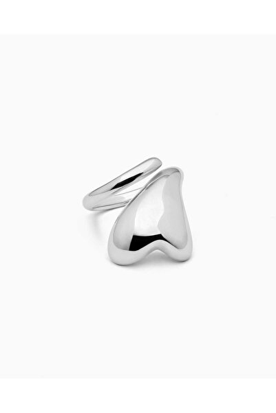 OYRE Silver Color Minimalist Heart Ring