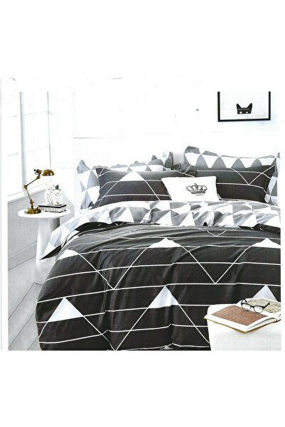 Victoria Home Σετ Σεντόνια Διπλού Κρεβατιού 220 x 240 εκ. Μαύρο (4 τεμάχια)