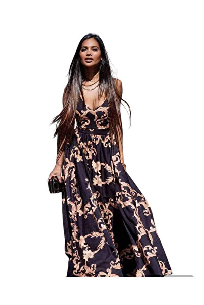Woman's Fashion Καλοκαιρινό μάξι φόρεμα μαύρο