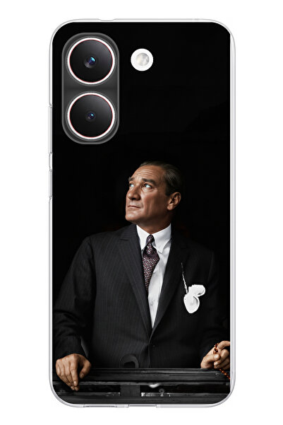 TechTree POCO X8 PRO Uyumlu Ufka Bakan Lider Atatürk Baskılı Silikon Kılıf
