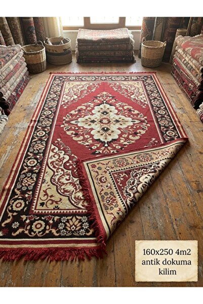 Altınoluk Tekstil Geleneksel Antik Dokuma Çok Amaçlı Çift Taraflı İnce Kilim ...