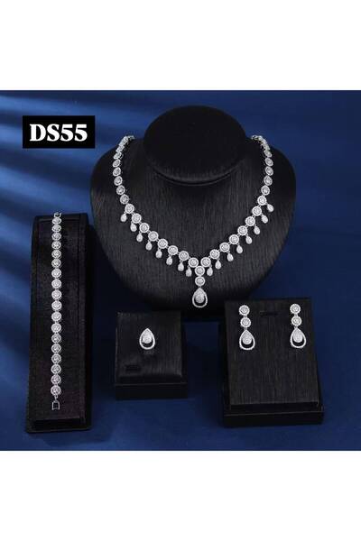 jewelrystore Diamond Precision Zircon Accessory Set with Box