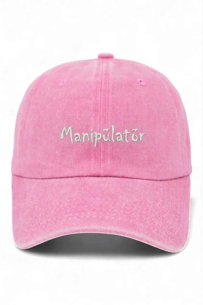 ŞapkaMania "Manipulator" Written Powder Embroidered Washable Vintage Unisex Hat