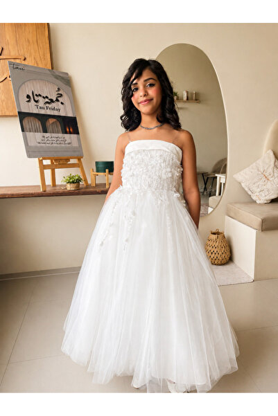 JO FASHION Loren Royal Dress |   Pearl and Flower Embroidery