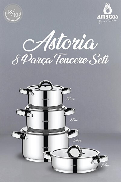 Amboss Astoria 8 Piece Stainless Steel Cookware Set