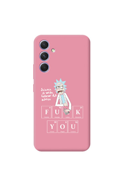 Other Samsung A56 Rick Scince is wise Pink Colored Silicone TPU Θήκη