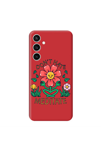 Other Samsung S24 Plus Meditate Red Colored Silicone TPU Θήκη