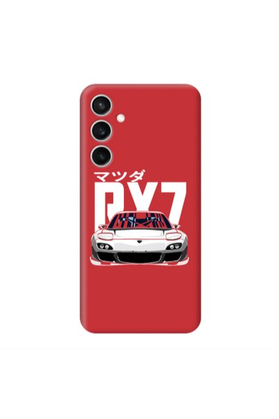 Other Samsung S24 FE Car Rx7 Red Colored Silicone TPU Θήκη