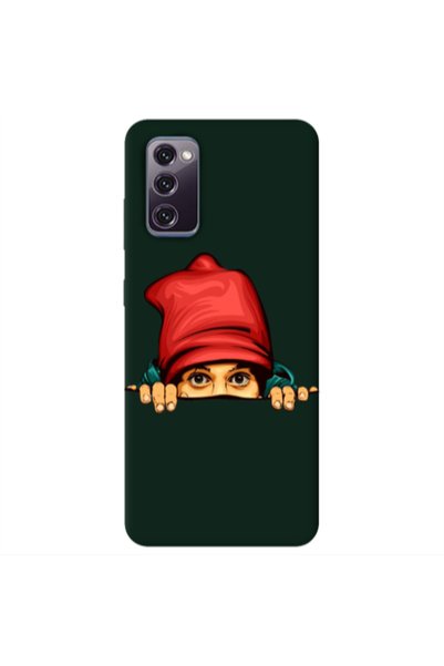 Other Samsung S20 FE Hidden Girl Dark Green Colored Silicone TPU Θήκη