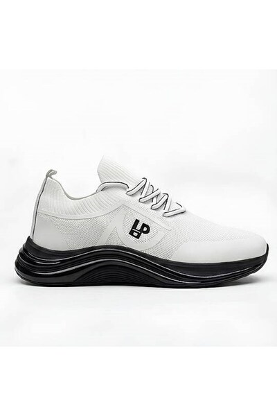 Daytex 1112 Erkek Siyah Triko Knit İthal Taban Sneaker Beyaz