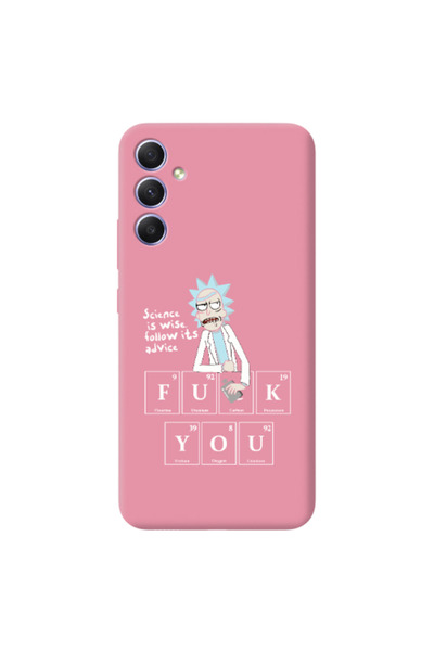 Other Samsung A34 Rick Scince is wise Pink Colored Silicone TPU Θήκη