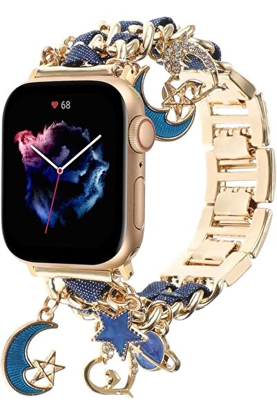 kılıfbenim Apple Watch Kadınlar İçin Kalp ve Anahtar Figürlü Kordon ,Ayarlana...