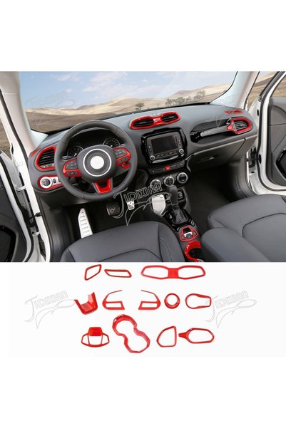 OEM Σετ 12 Τεμαχίων για Διακόσμηση Εσωτερικού Ταμπλό & Κονσόλας για Jeep Rene...
