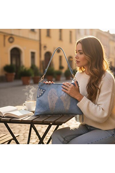 Guja Gıuja C1094 Kadın İthal Taşlı Denim Çanta