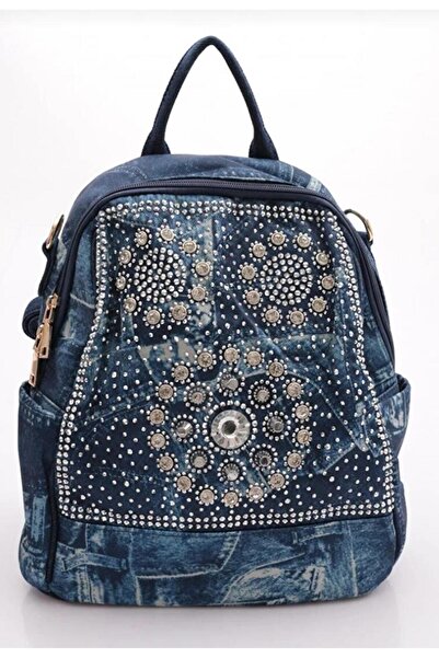 Guja C1095 Women's Imported Stone-Dyed Denim Backpack