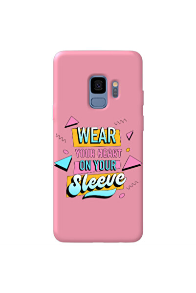 Other Samsung S9 Plus Wear Your Heart Pink Colored Silicone TPU Θήκη