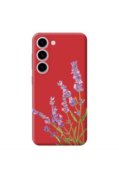 Other Samsung S24 Flowers 8 Red Colored Silicone TPU Θήκη