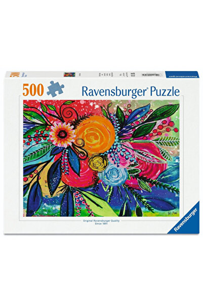 RAVENSBURGER Puzzle Color Burst, joc puzzle cu imagine florala, multicolor, 5...