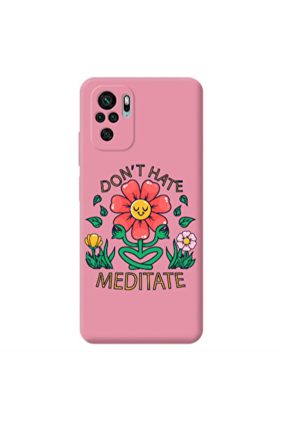 Other Xiaomi Redmi Note 10S Meditate Pink Colored Silicone TPU Θήκη