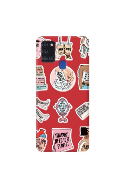 Other Samsung A21S Everything will be okay Red Colored Silicone TPU Θήκη