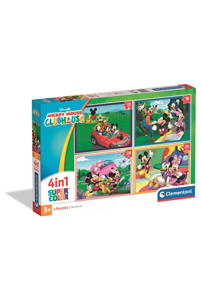CLEMENTONI Puzzle 4 în 1 - Clubul lui Mickey Mouse 2026