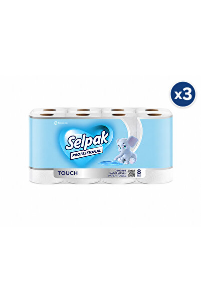 Selpak Professional Touch Kağıt Havlu 8'li x 3 Paket