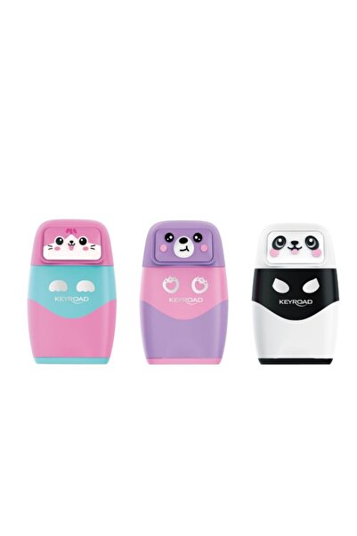 MC Micostore Bounce Buddies KR980094 απλή ξύστρα, 1 οπή, πλαστική, με γόμα, μ...