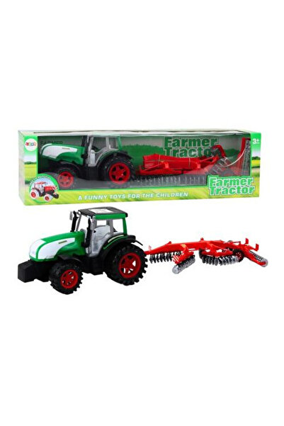 OEM Tractor agricol Leantoys cu remorcă și mașină de tuns iarba - jucărie edu...