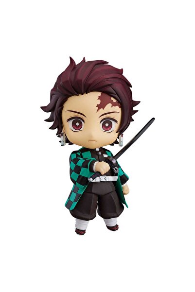 OEM Figurina Nendoroid Tanjiro Kamado 10 cm, Demon Slayer, 3 fete interschimb...