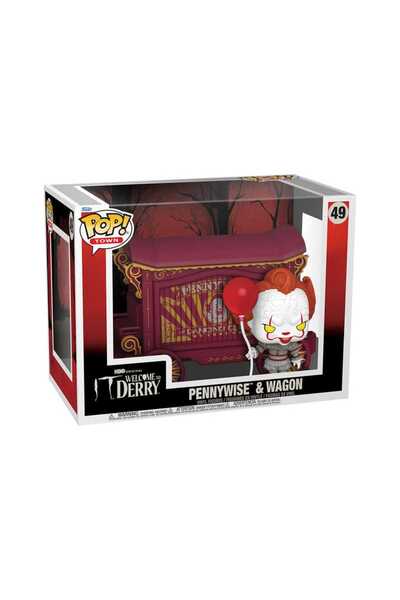 OEM Figurină de vinil POP! Pennywise din "It" de la Funko, 9 cm cu vagon