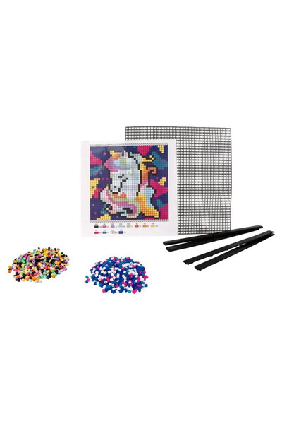 OEM Mozaic Fandy cu pompoane, set creativ Unicorn 20x20 cm