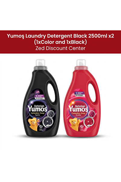Yumoş Detergent lichid de rufe 2500ml x 2 (1x pentru culori și 1x pentru negru)