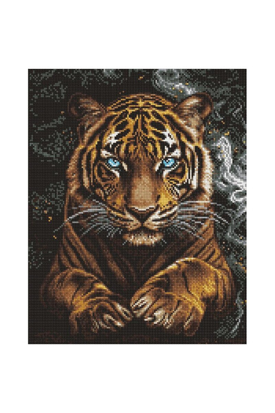 OEM Ideyka mozaic diamantat Tigru sălbatic 40x50 cm pe șasiu