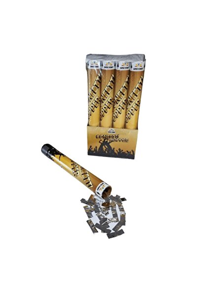 OEM Tun confetti Super Power 38 cm, pneumatic, confetti argintii, argintiu, 1...