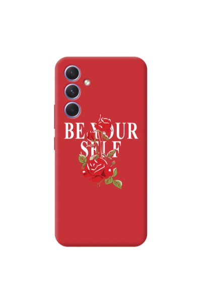 Other Samsung A56 Be Your Self Red Colored Silicone TPU Θήκη