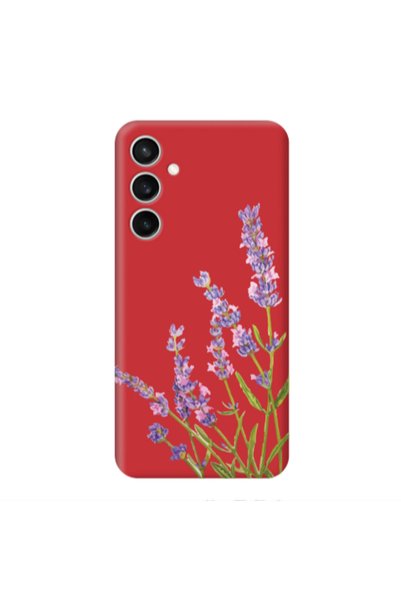 Other Samsung S24 FE Flowers 8 Red Colored Silicone TPU Θήκη