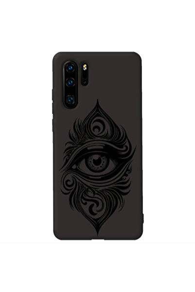 Other Huawei P30 Pro Eye patterned drawing Black Colored Silicone TPU Θήκη