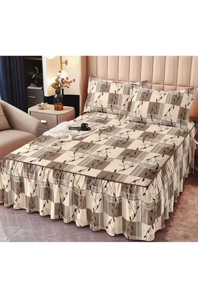 Truva Home Lenjerie Finet Pucioasa | 3 Piese cu Cearceaf cu Elastic și Volane...