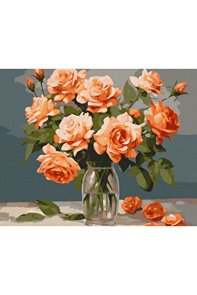 ideyka Set pictura pe numere, cu sasiu, Buchet rafinat, 40x50 cm