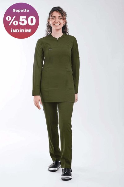 oksijen uniform إميرالد (حجاب) - كاكي (طقم)