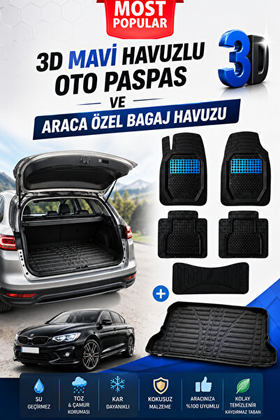 Genel Markalar RENAULT FLUANCE 2012 MODEL UYUMLU ARACA ÖZEL KESİM 3D BAGAJ HA...