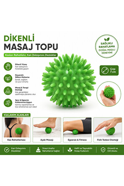 lawrenceshop Dikenli Masaj Topu Silikon Egzersiz ve Fizik Tedavi Masaj Topu K...