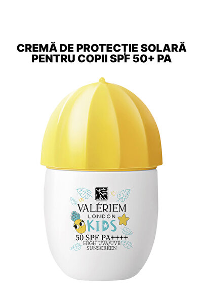 VALERİEM LONDON Loțiune de protecție solară pentru copii SPF 50 – 50 ml (amba...