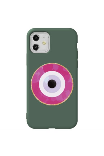 Other Apple iPhone 11 Evil eye bead 2 Dark Green Colored Silicone TPU Θήκη