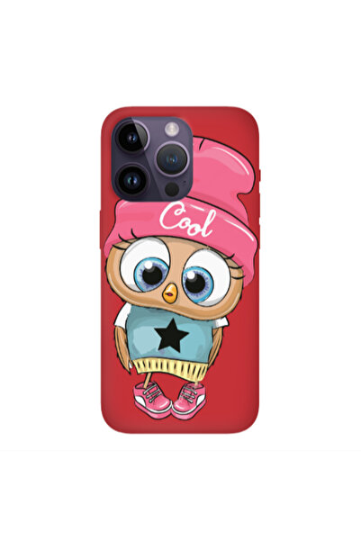 Other Apple iPhone 14 Pro Cool Star Red Colored Silicone TPU Θήκη