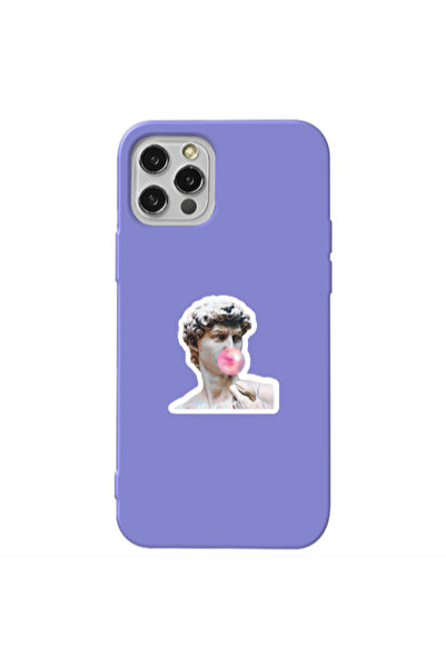 Other Apple iPhone 12 Pro Bubble Purple Colored Silicone TPU Θήκη