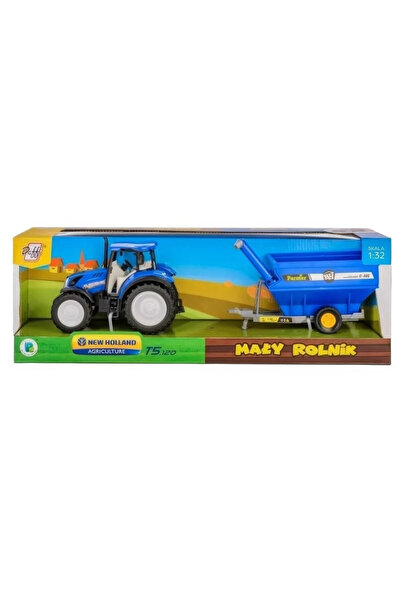 Daffi Figurina Tractor New Holland T5 cu remorca multicolor 1:32