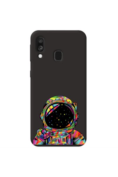 Other Samsung A40 Astronaut 209 Black Colored Silicone TPU Θήκη