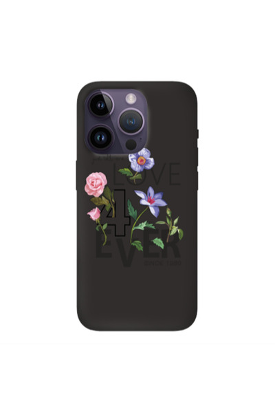 Other Apple iPhone 14 Pro Max Love for ever Black Colored Silicone TPU Θήκη